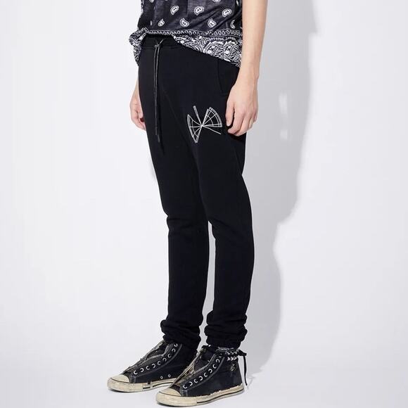 𝅺R+A OWEN SWEATPANTSBLACK SINNER SCANNER Medium